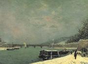 Paul Gauguin The Seine at the Pont d'lena,Snowy Weathe (mk07) Germany oil painting reproduction